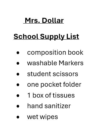 Supply Lists
