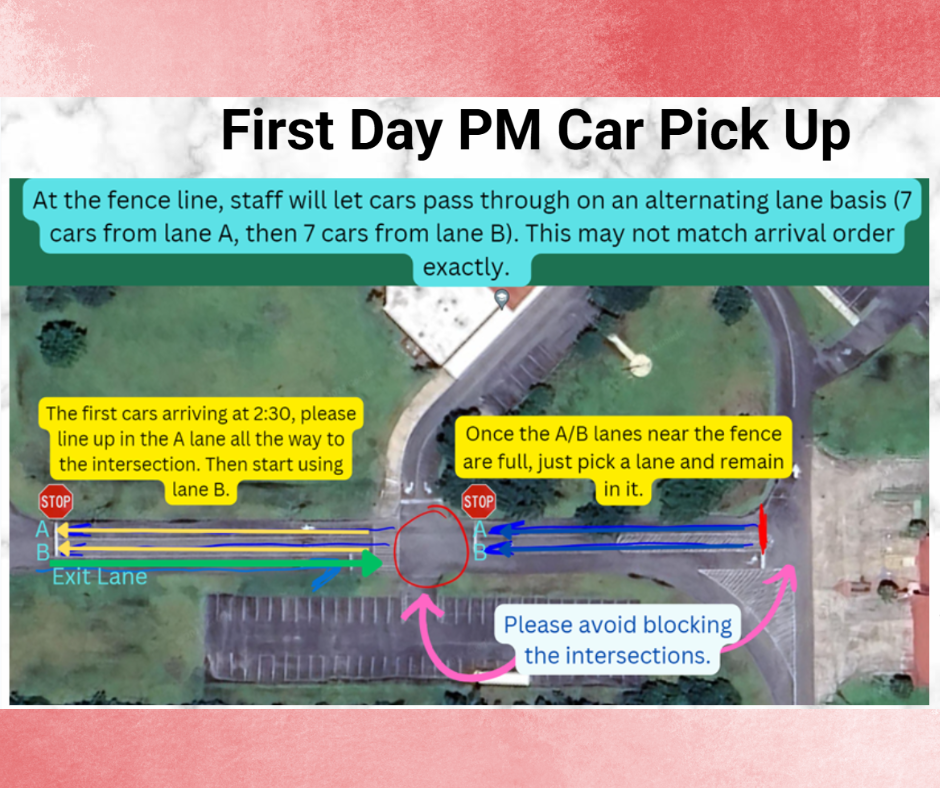Image of car rider pick up guidelines