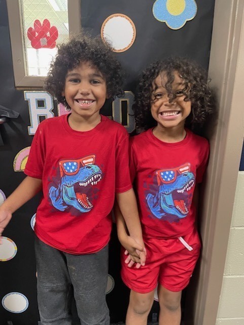 kids in red