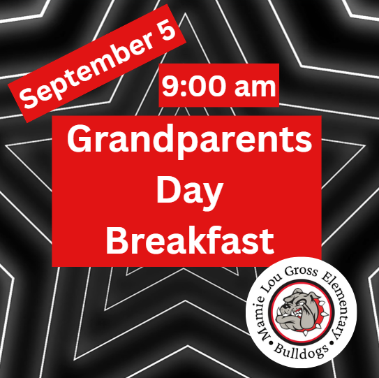 Grandparents Day breakfast on September 5 at 9:00am