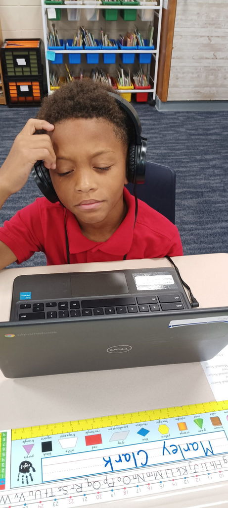 student on computer