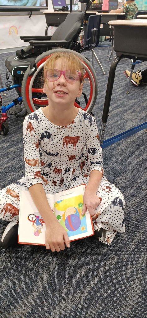 Student reading