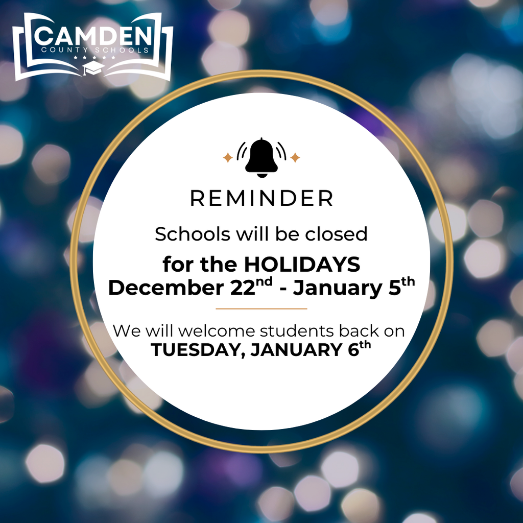 Holidays Break reminder