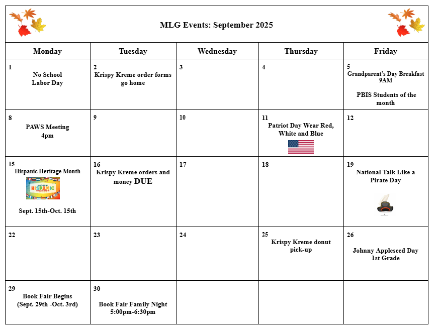 September Calendar