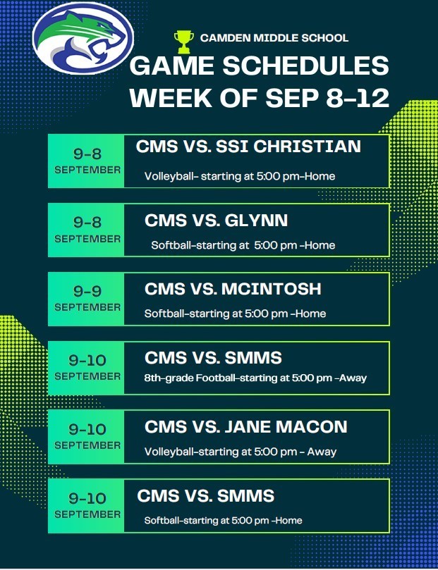 CMS Athletic Schedule