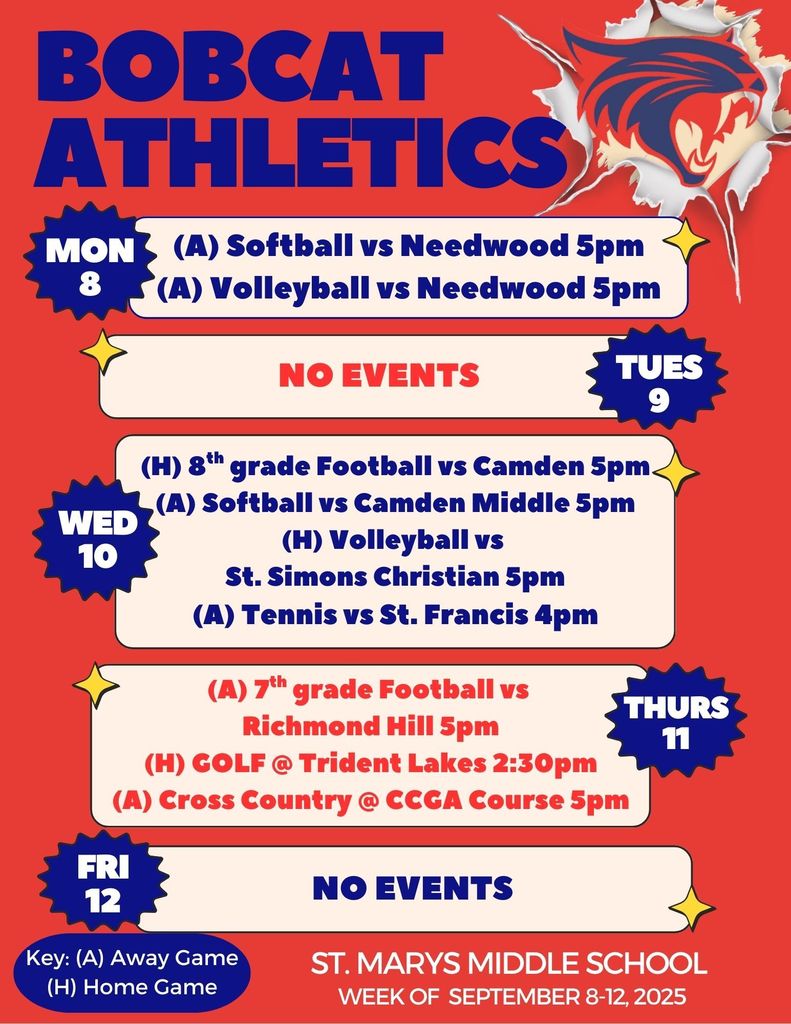 SMMS Athletic Schedule