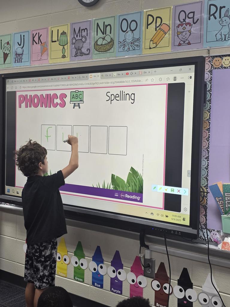 students work on blending 