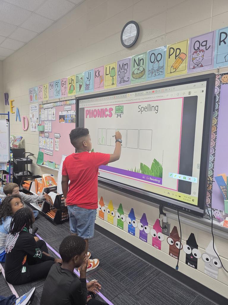 students work on blending 