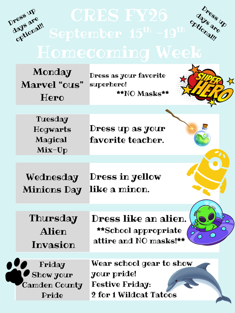 Homecoming Dress Up Days 2025