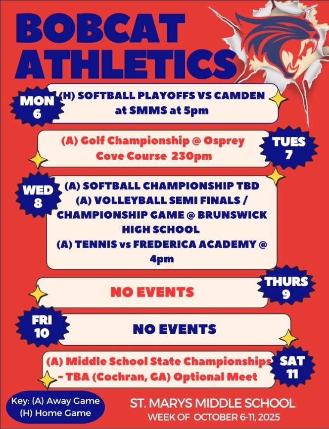 SMMS Athletic Schedule
