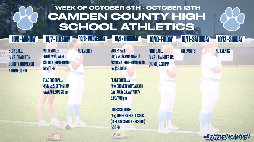CCHS Athletic Schedule