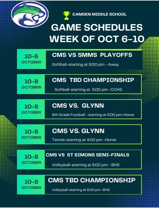 CMS Athletic Schedule