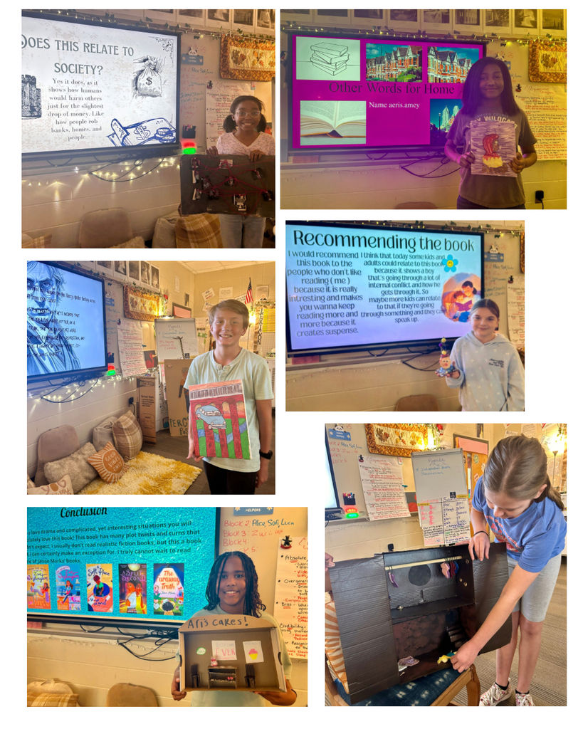 Students Presenting Reading Projects