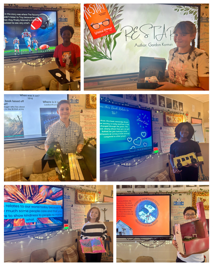 Students Presenting Reading Projects