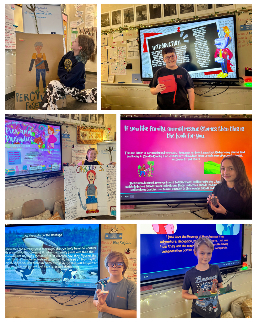 Students Presenting Reading Projects