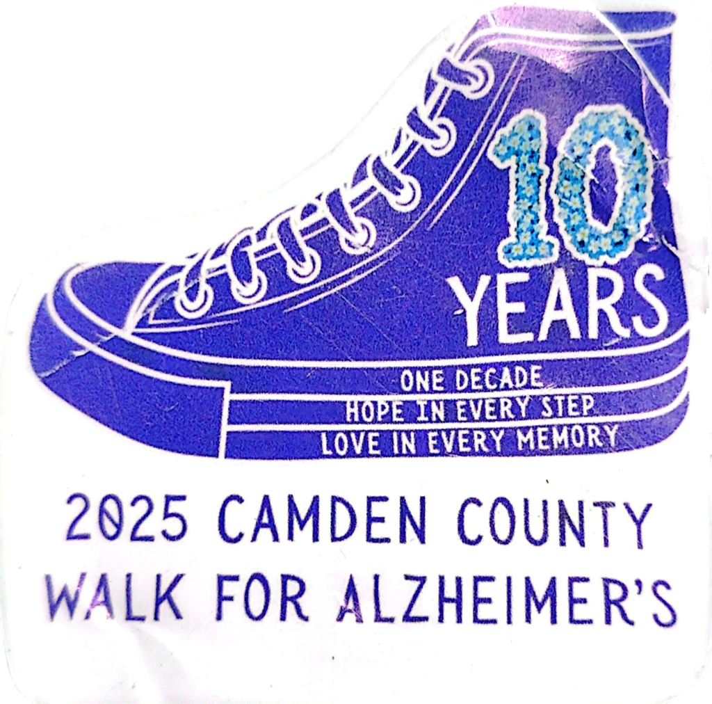 10 years, One decade, hope in every step, love in every memory.  2025 Camden County Walk for alzheimer's.
