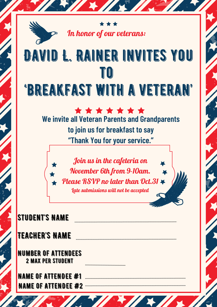 Breakfast with a Veteran - English
