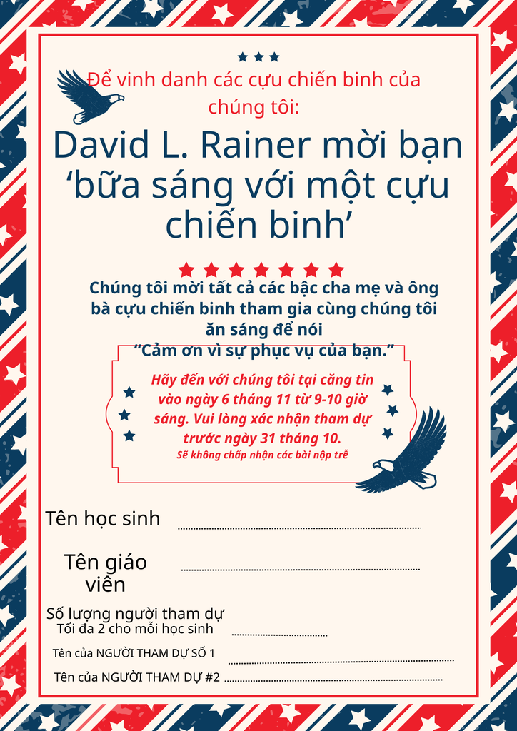 Breakfast with a Veteran - Vietnamese