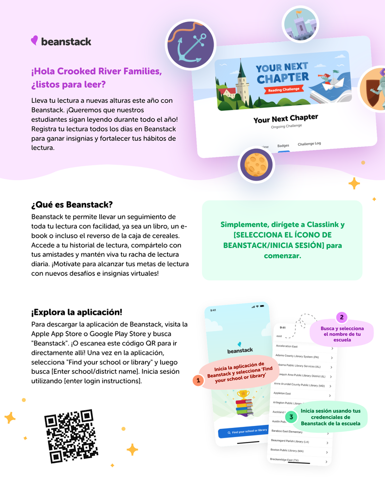 Beanstack Flyer in Spanish