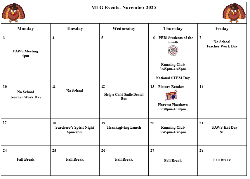 November Calendar