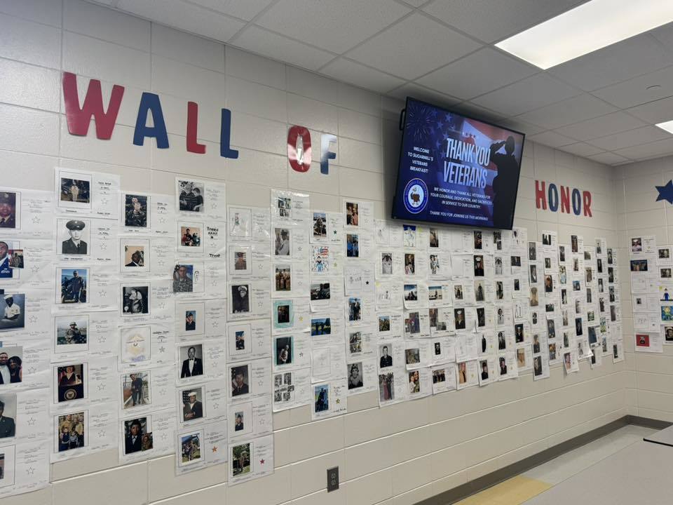 This morning, we had the privilege of welcoming more than 400 veterans and students to our annual Veterans Day Breakfast. It was such a special time of honoring the men and women who have courageously served and sacrificed for our country. To all of our veterans — thank you for your service. We are grateful for you today and every day. ❤️🤍💙 A HUGE thank you to our parent volunteers, teachers, staff, and generous families who donated time, food, and support to make this event possible. Your commitment and love for our school are what make Sugarmill truly feel like home. We are proud to be a community that celebrates, serves, and stands together. 💛💙 Check out our album here on Facebook for all the photos! #SugarmillStrong #VeteransDay #ThankYouVeterans