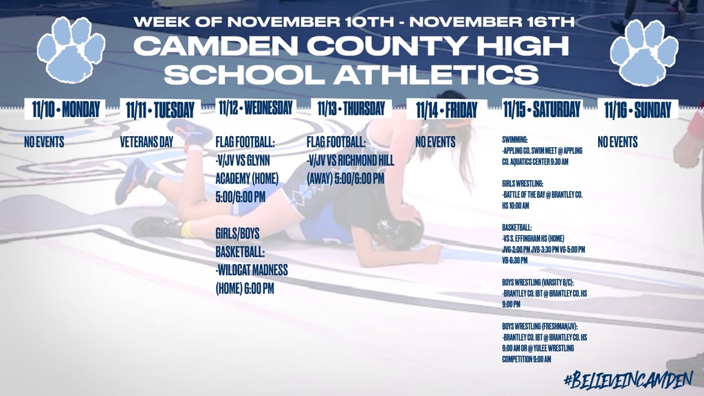 CCHS Athletic Schedule