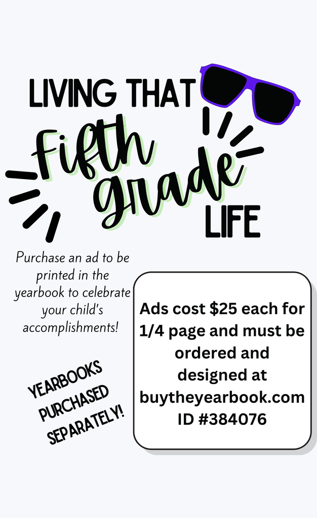 purchase an ad for your 5th grade chilc