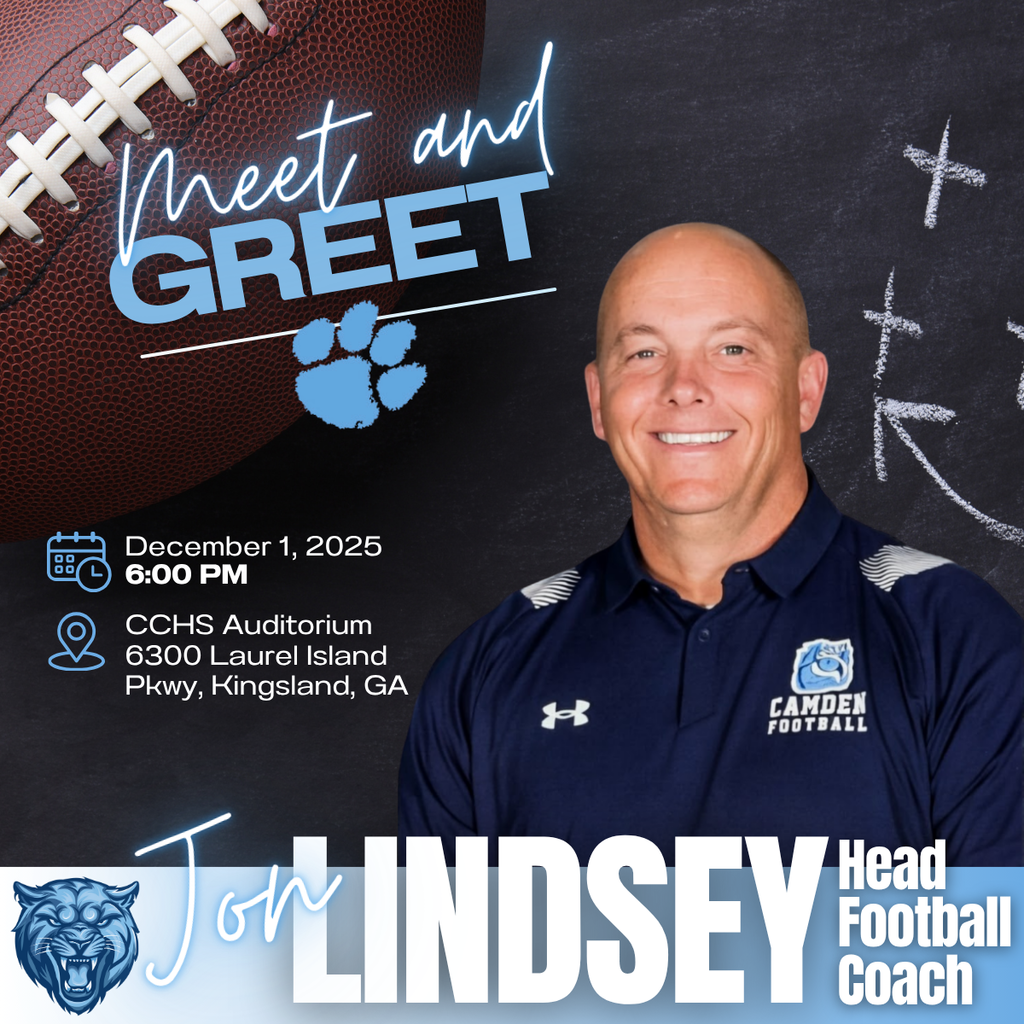 Meet and Greet with Coach Jon Lindsey December 1 6:00 PM CCHS Auditorium