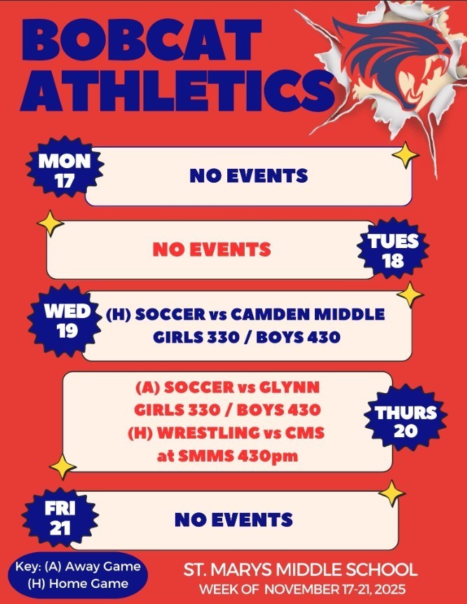 SMMS Athletic Schedule