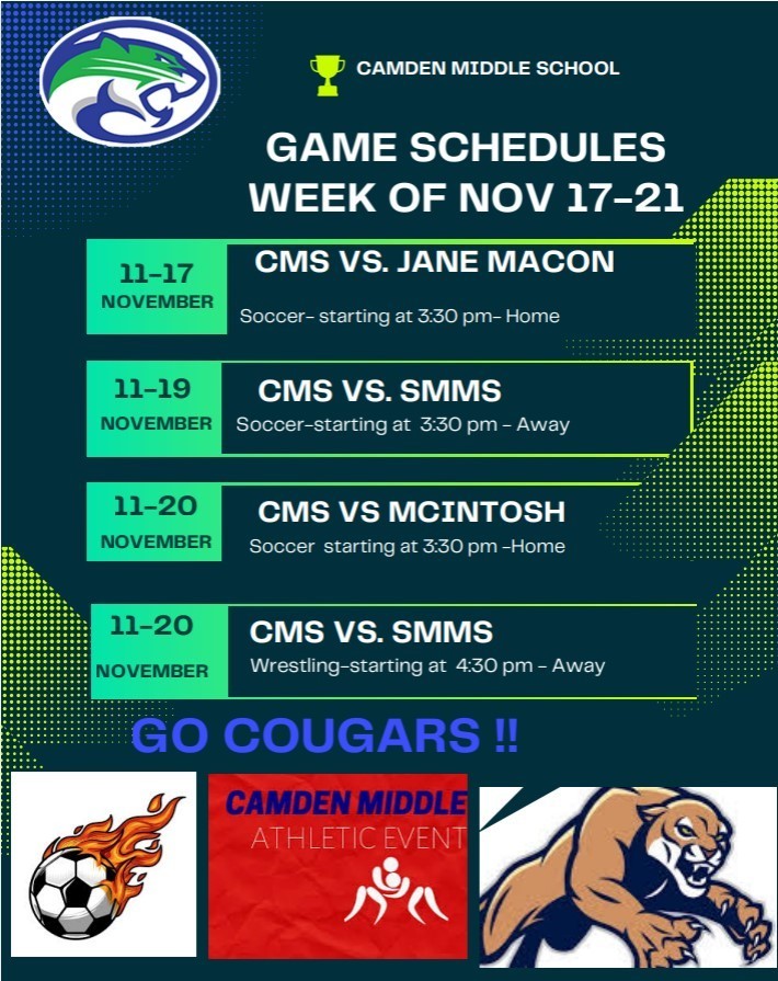CMS Athletic Schedule