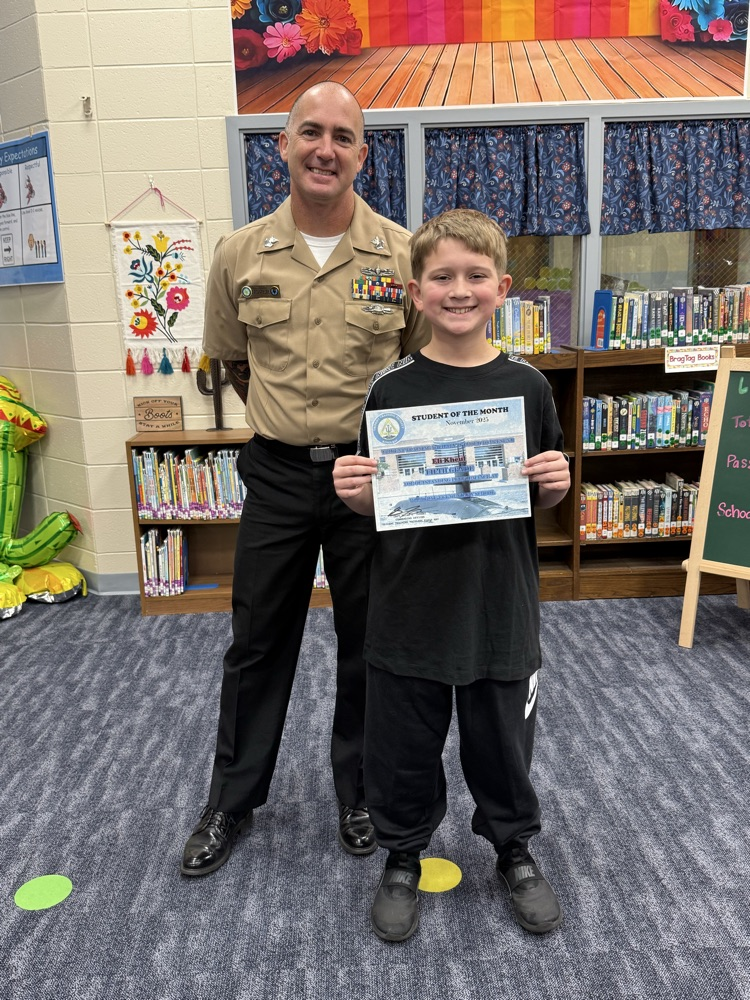 5th grade student of the month
