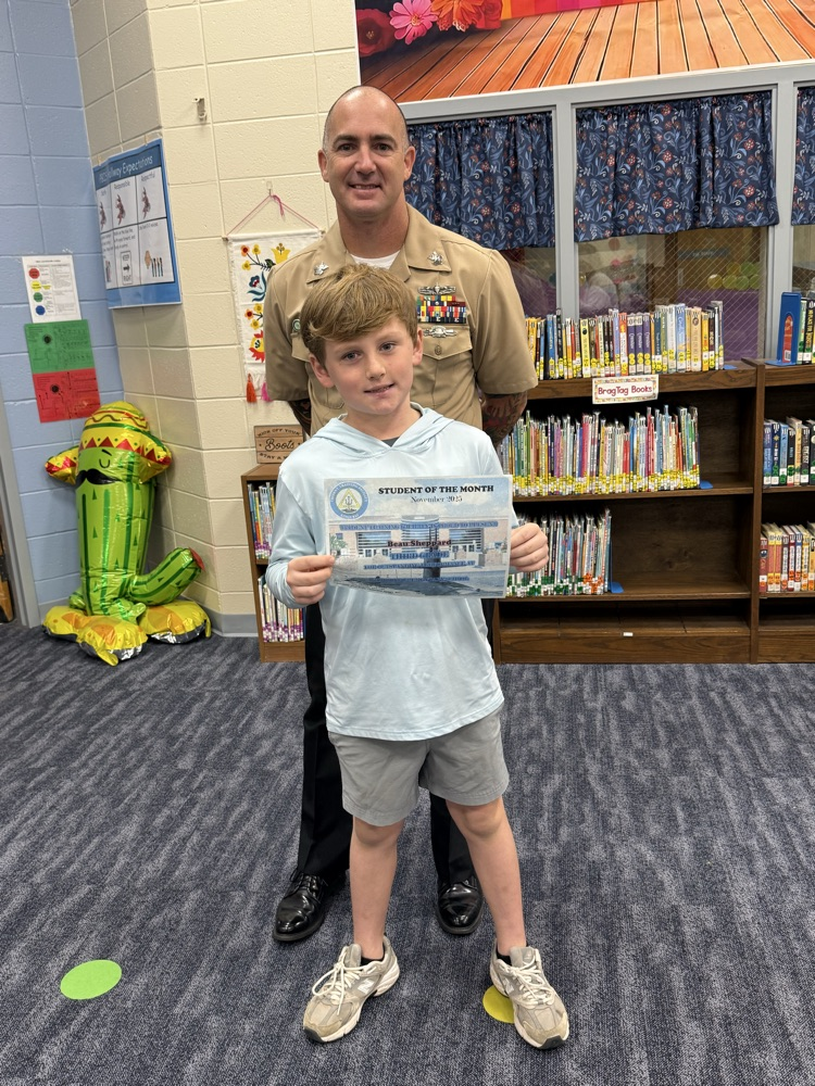 3rd grade student of the month