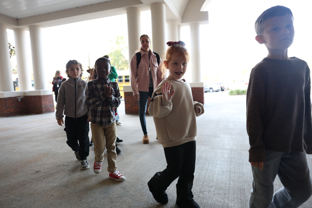 Students attending dance recital