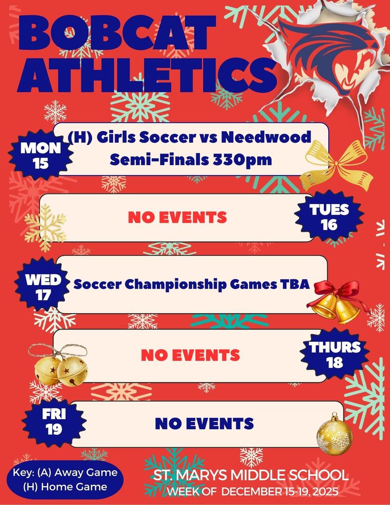 SMMS Athletic Schedule