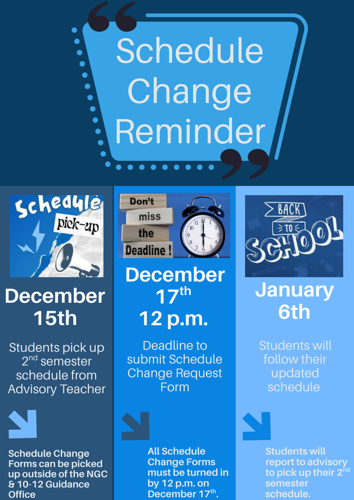 Schedule Change Flyer
