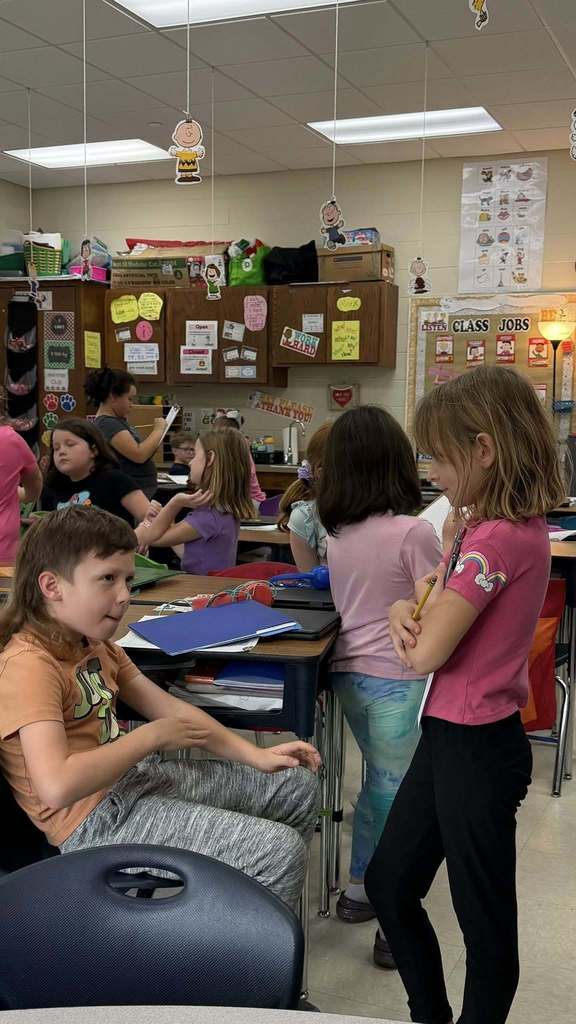 students working on project