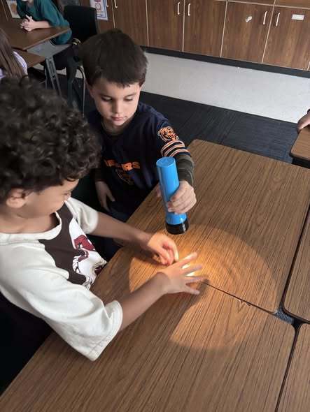 students experimenting