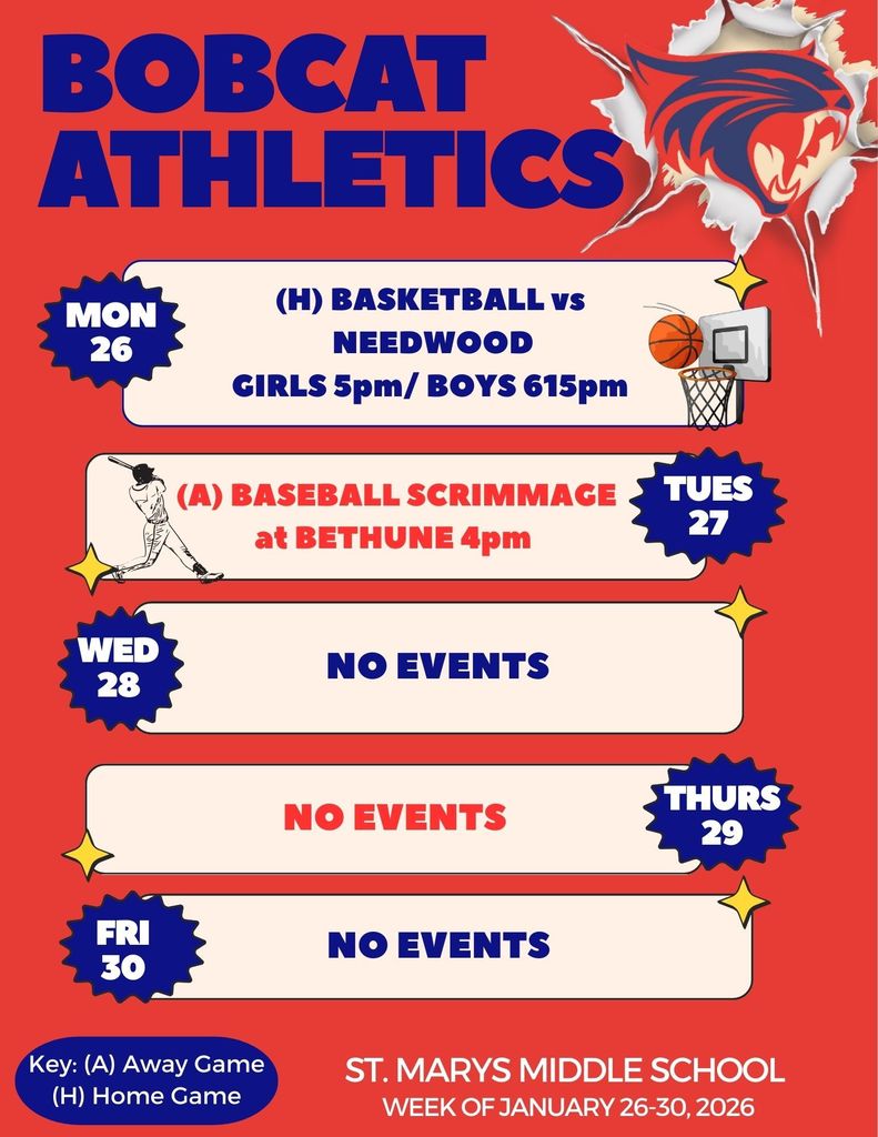 SMMS Athletic Schedule