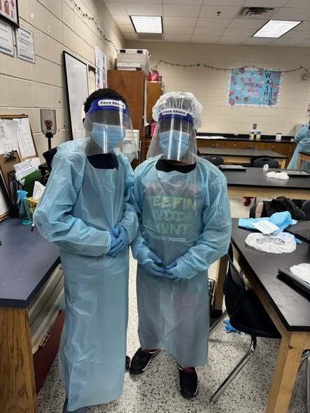 two students from the class