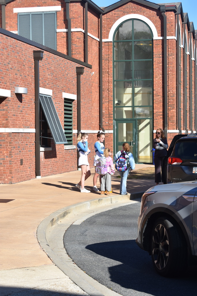 cchs cheerleader with SMES students