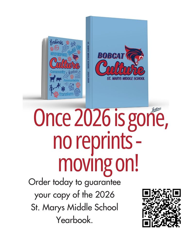 3D Cover Yearbook Flyers St Marys Middle