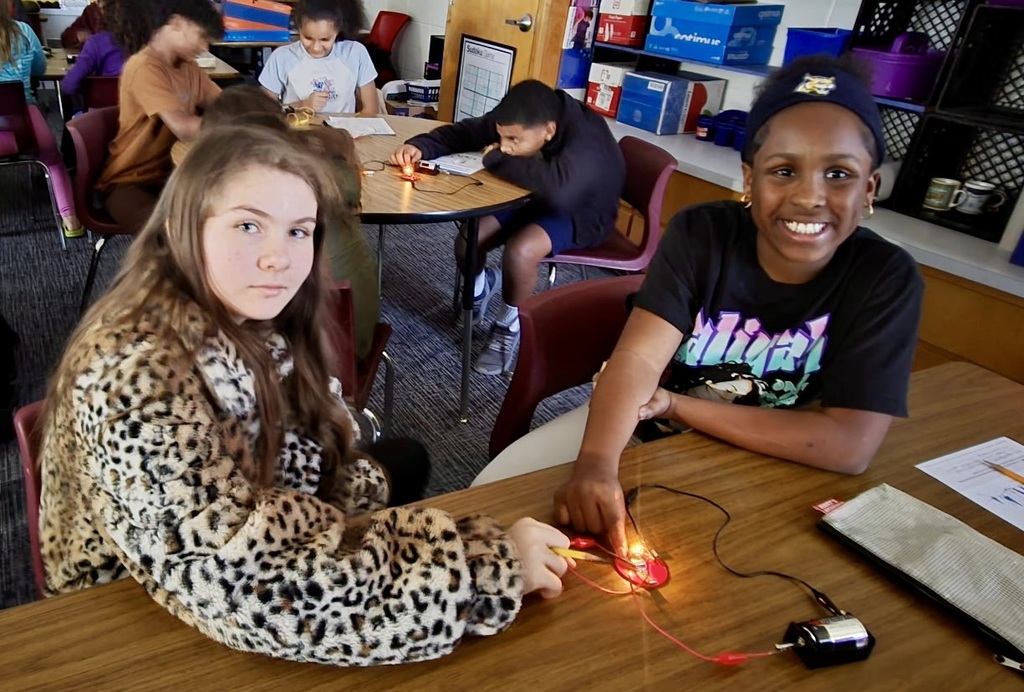 students working on project