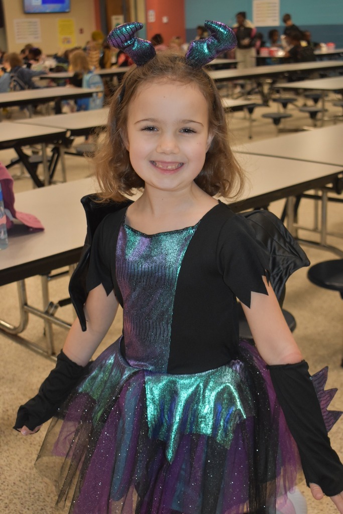 student dressed as dragon