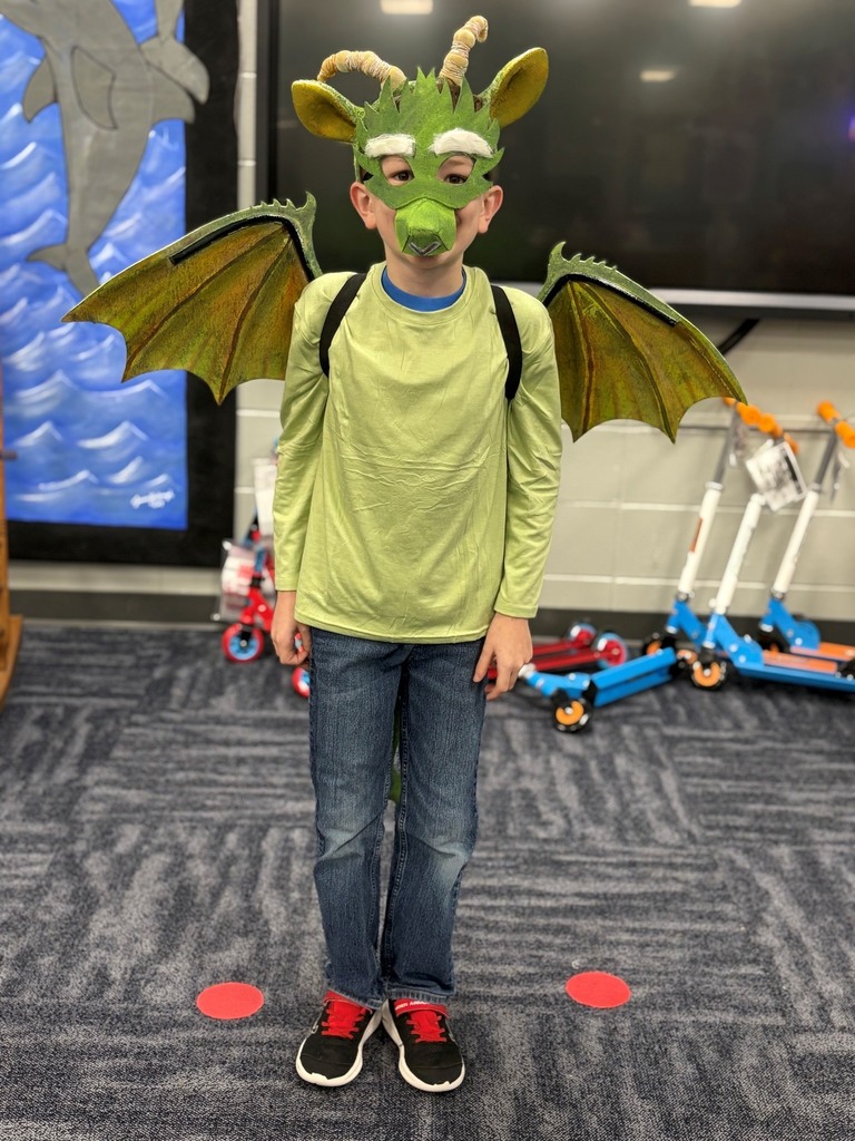 student dressed as dragon