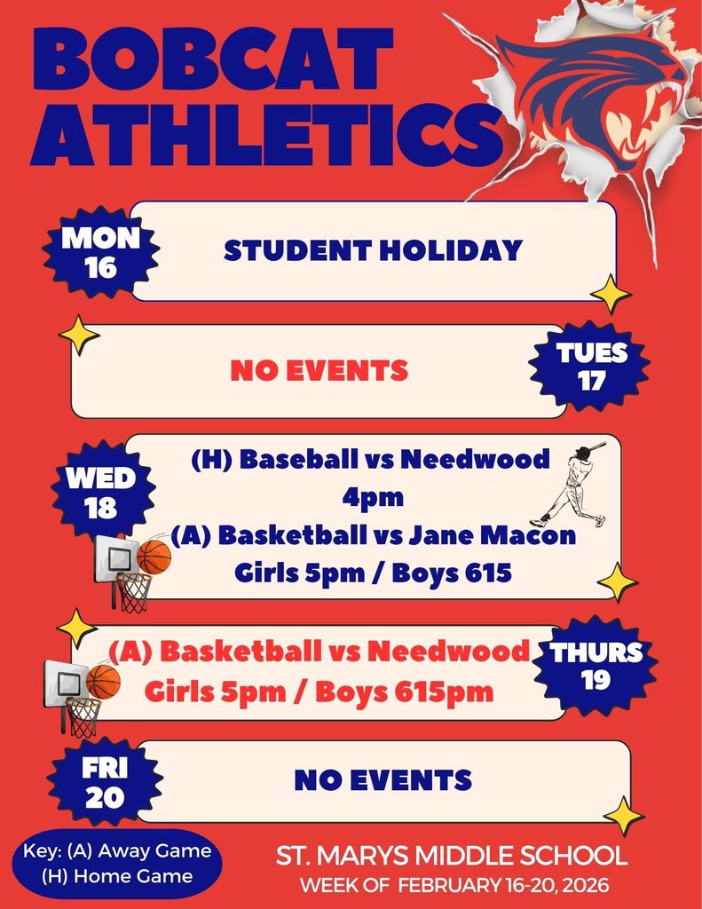 SMMS Athletic Schedule