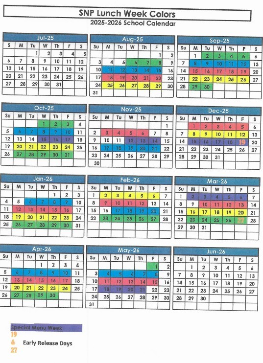 Updated Lunch/Breakfast Rotation