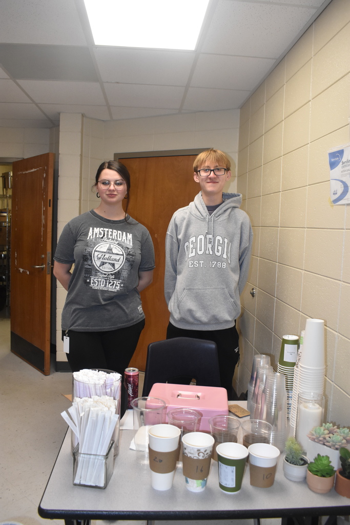 students running the dirty soda stand