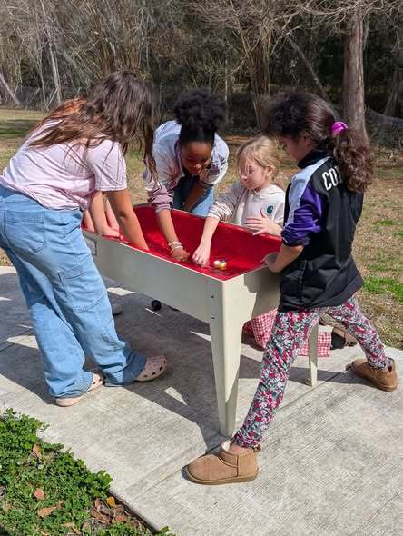 students doing experiment