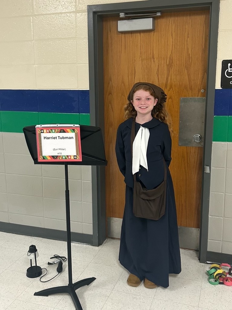student dressed up as Harriet Tubman