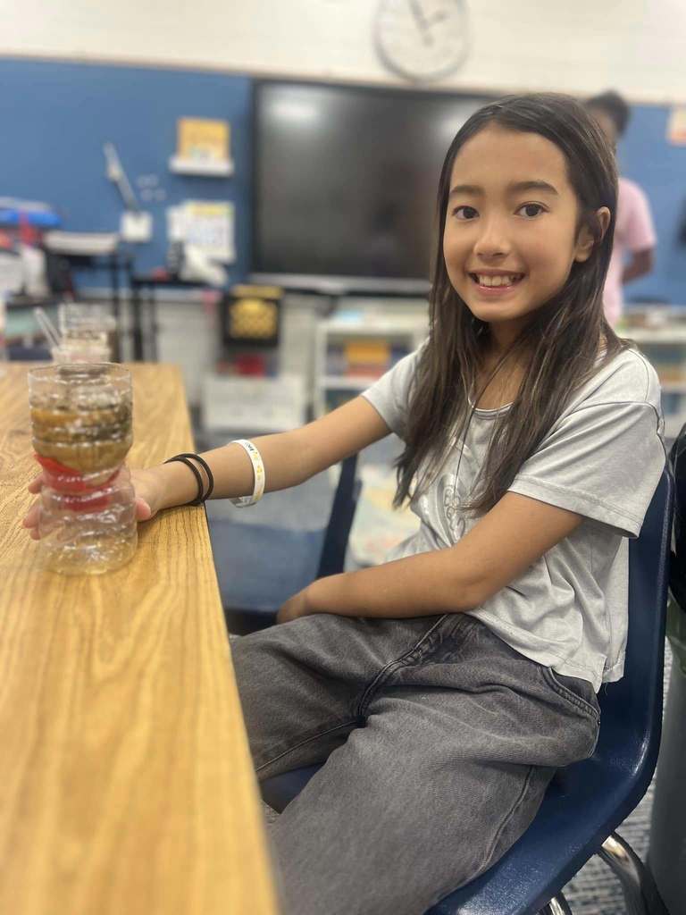 student doing experiment